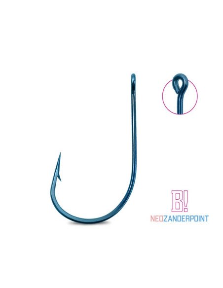 Delphin B!NEO ZanderPoint Haken 10 Stück Größe 2/0 Zanderhaken-Hook & Co-JJ-Fishing