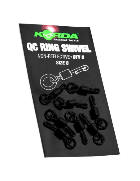 Korda Quick Change Swivel Size 8 8 Stück Ring Schnellwechsel Wirbel Angelwirbel-Heli-Rig Zubehör-JJ-Fishing