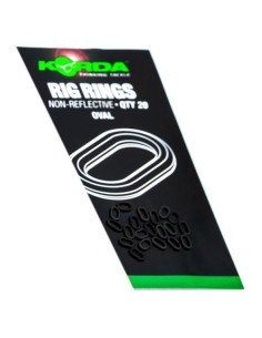 Korda Rig Ring Oval 20 Stück End Tackle-Vorfachmaterial & Montage-Zubehör-JJ-Fishing