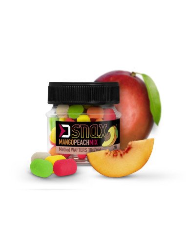 Delphin MIX D SNAX WAFTER Mango - Pfirsich Dumbel 7x5,5mm 20g Method Feeder Multi Mix Angelköder-Köder-JJ-Fishing
