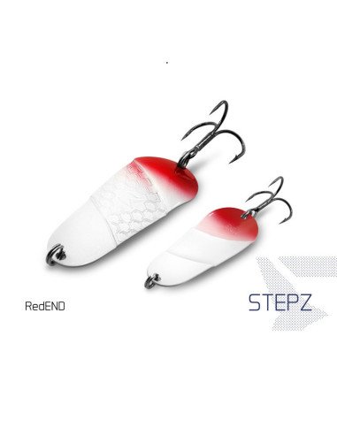 Delphin STEPZ Spoon RedEND 1 Stück 7cm 10g Hook 2 Raubfisch Blinker Trout Bait Spinnköder Ultra Leicht-Turn signals / spinnin...