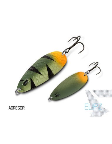 Delphin ELIPZ FullSCALE Spoon AGRESOR 1 Stück 7,5cm 12g Hook 2 Raubfisch Blinker Trout Bait Spinnköder Ultra Leicht-Blinker /...