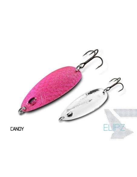 Delphin ELIPZ FullSCALE Spoon CANDY 1 Stück 7,5cm 12g Hook 2 Raubfisch Blinker Trout Bait Spinnköder Ultra Leicht-Blinker / S...