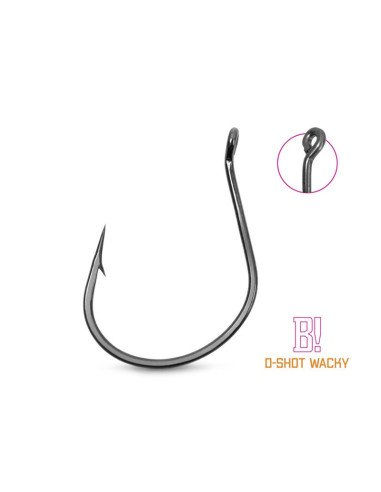 Delphin B! D-SHOT 1/0 WACKY Haken 8Stk. Angelhaken Drop Shot Montage-Hook & Co-JJ-Fishing