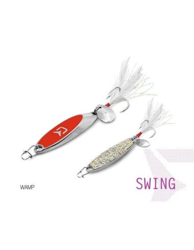 Delphin SWING Spoon WAMP 1 Stück 5,7cm 15g Hook 6 Raubfisch Blinker Trout Bait Spinnköder Ultra Leicht-Blinker / Spinnköder-J...