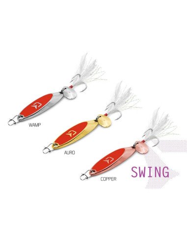 Delphin SWING Spoon AURO 1 Stück 5,7cm 15g Hook 6 Raubfisch Blinker Trout Bait Spinnköder Ultra Leicht-Blinker / Spinnköder-J...