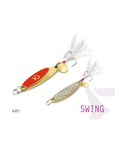 Delphin SWING Spoon AURO 1 Stück 5,7cm 15g Hook 6 Raubfisch Blinker Trout Bait Spinnköder Ultra Leicht-Blinker / Spinnköder-J...