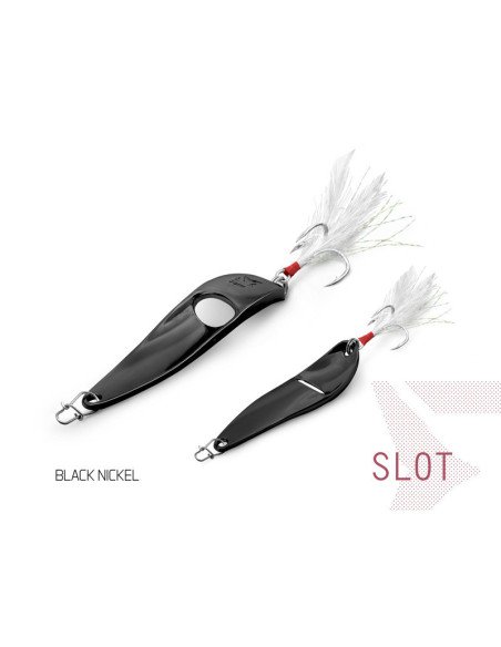 Delphin SLOT Spoon BLACK NICKEL 1 Stück 7,6cm 20g Hook 4 Raubfisch Blinker Trout Bait Spinnköder Ultra Leicht-Turn signals / ...