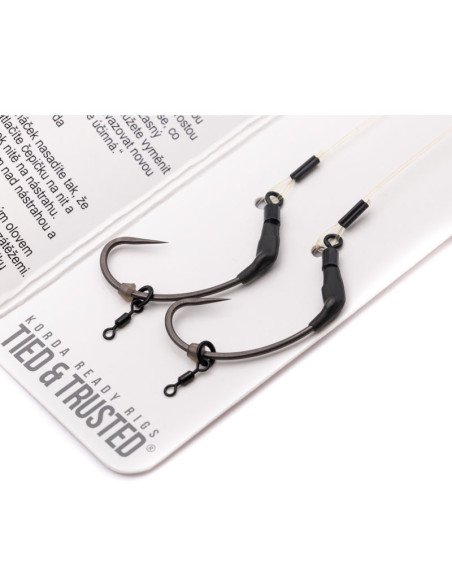 Korda Spinner Rig Spinner Size 5 25lb Barbed 2 Stück Angelvorfach-Vorfächer-JJ-Fishing