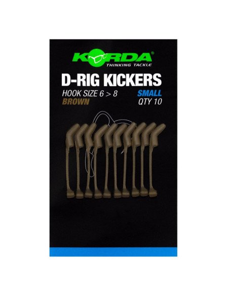 Korda D-Rig Kickers Small Brown 10 Stück Hakenwinkel Fischmaul-Vorfachmaterial & Montage-Zubehör-JJ-Fishing