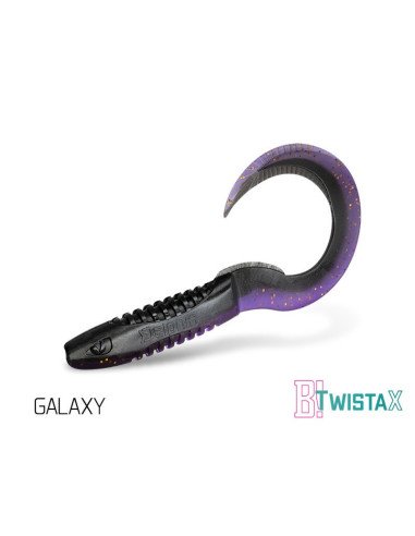 Delphin TwistaX Eeltail GALAXY 6cm UV Active Twister Eel 5 Stk. Gummifisch Spinnköder-Köder-JJ-Fishing