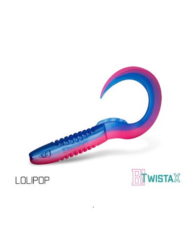 Delphin TwistaX Eeltail LOLIPOP 6cm UV Active Twister Eel 5 Stk. Gummifisch Spinnköder-Köder-JJ-Fishing