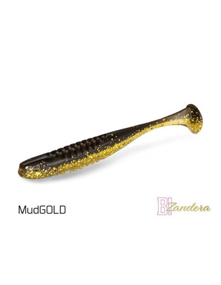 Delphin ZANDERA FlexiFLOAT MudGOLD 12cm UV Active Gummifisch Zander Special Köder 5 Stk.-Köder-JJ-Fishing