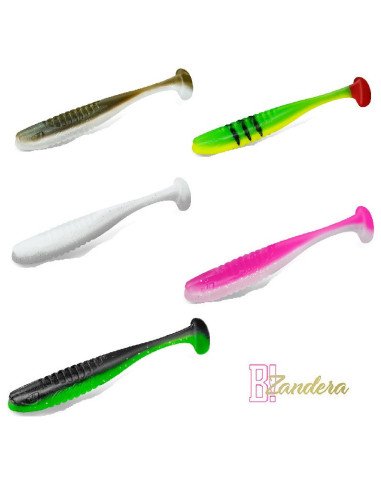 Delphin ZANDERA FlexiFLOAT TOP MIX 12cm UV Active Gummifisch Zander Special Köder 5 Stk.-Bait-JJ-Fishing