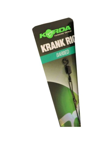 Korda Krank Ready Rig Barbed Size 8 15lb 1 Stück Angelvorfach Extra Scharfer Angelhaken-Vorfächer-JJ-Fishing