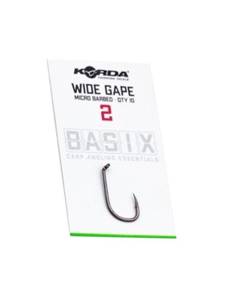 Korda Basix Wide Gape Size 2 Micro Barbed 10 Stück Angelhaken Extra Scharf Immens Stark-Hook & Co-JJ-Fishing