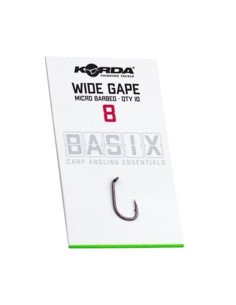Korda Basix Wide Gape Size 8 Micro Barbed 10 Stück Angelhaken Extra Scharf Immens Stark-Hook & Co-JJ-Fishing 2