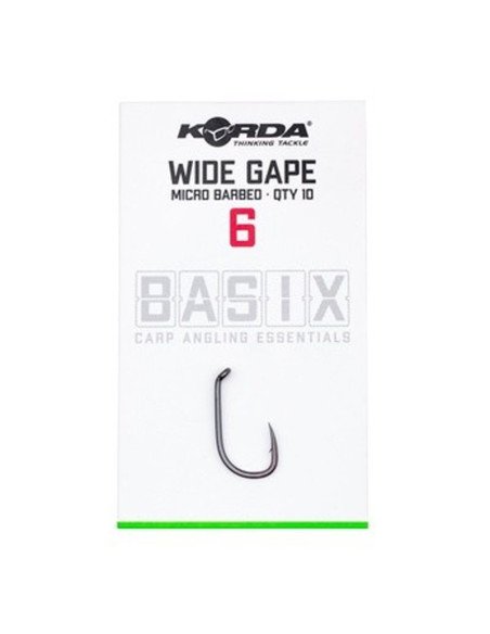 Korda Basix Wide Gape 6 Angelhaken Extra Scharf-Hook & Co-JJ-Fishing