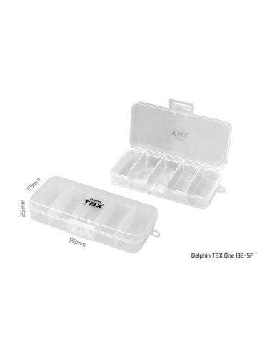 Delphin TBX One Kunstköderbox Spinnangler Box 132-5P Clip WP 132x65x25mm-Angelzubehör-JJ-Fishing