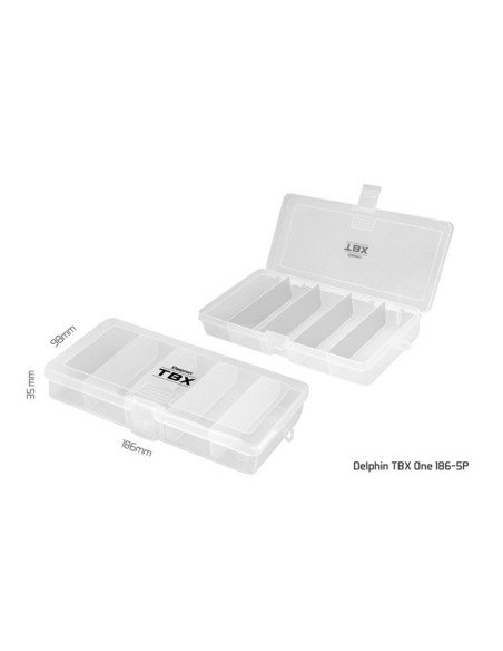 Delphin TBX One Kunstköderbox Spinnangler Box 186-2P Clip WP 186x98x35mm-Angelzubehör-JJ-Fishing