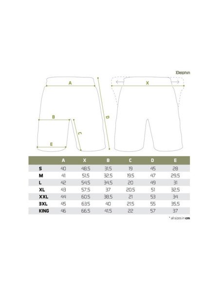 Delphin LOGOS M Shorts Kurze Angelhose Unisex mit Reißverschlüssen Angelbekleidung-Hoodie, Shirts, Jacken & Co-JJ-Fishing