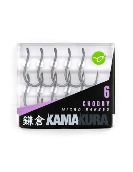 Korda Kamakura Choddy Size 6 Micro Barbed 10 Stück Extra Scharf Angelhaken in Transportbox-Hook & Co-JJ-Fishing