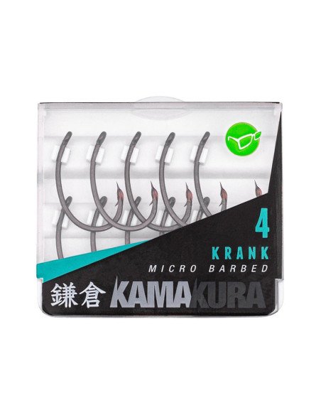 Korda Kamakura Krank Size 4 Micro Barbed 10 Stück Extra Scharf Angelhaken in Transportbox-Hook & Co-JJ-Fishing
