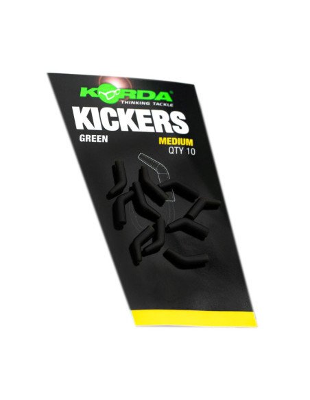 Korda Kickers Green Medium 10 Stück Hakenwinkel Fischmaul-Vorfachmaterial & Montage-Zubehör-JJ-Fishing