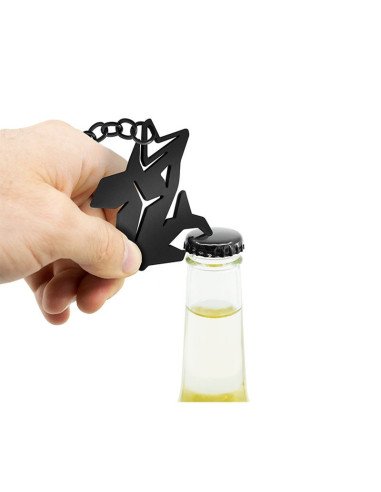 Delphin PIKENER Schlüsselanhänger 1 Stück Schwarz mit Flaschenöffner-Angelzubehör-JJ-Fishing