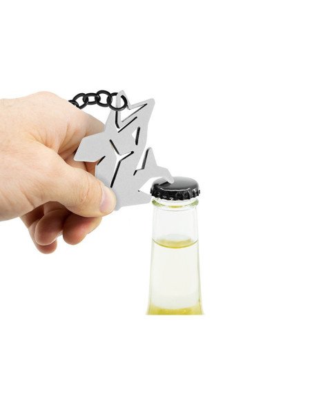 Delphin PIKENER Schlüsselanhänger 1 Stück Silber mit Flaschenöffner-Angelzubehör-JJ-Fishing