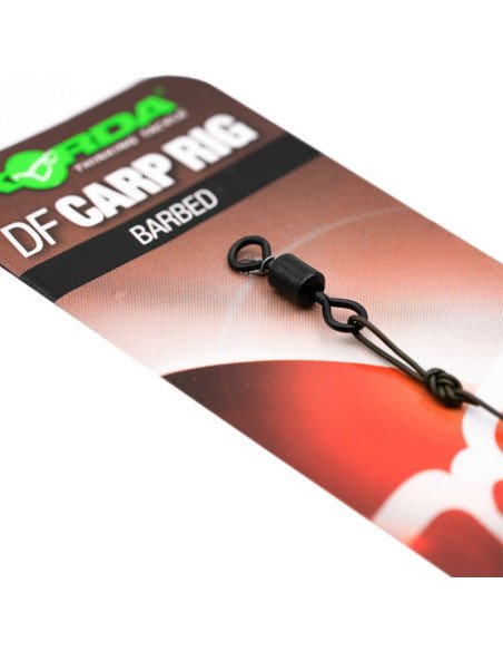 Korda N-Trap DF Rig Size 2 30lb Barbed 1 Stück Angelvorfach Extra Scharfer Wide Gape Angelhaken-Vorfächer-JJ-Fishing