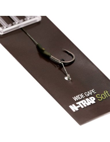 Korda N-Trap DF Rig Size 8 15lb Barbed 1 Stück Angelvorfach Extra Scharfer Wide Gape Angelhaken-Vorfächer-JJ-Fishing