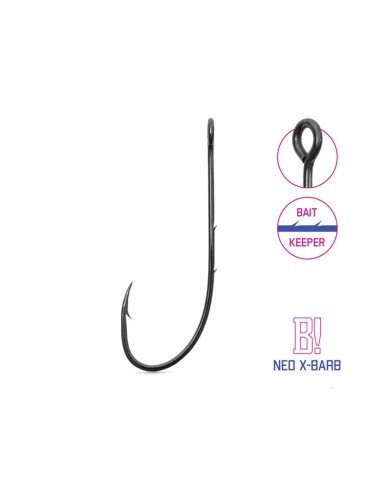 Delphin B!NEO X-BARB 1/0 Cheburashka-Haken 8Stück Extra Scharf Spinnfisch Hooks Predator-Hook & Co-JJ-Fishing