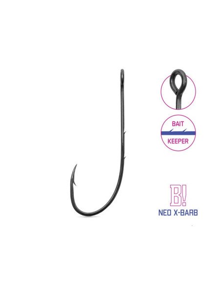 Delphin B!NEO X-BARB 4/0 Cheburashka-Haken 8 Stück Extra Scharf Spinnfisch Hooks Predator-Hook & Co-JJ-Fishing