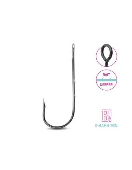 Delphin B!NEO X-BARB MINI 1 Cheburashka-Haken 8 Stück Extra Scharf Spinnfisch Hooks Predator-Hook & Co-JJ-Fishing