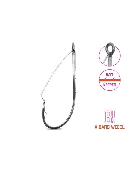 Delphin B! X-BARB WEEDL 2 Cheburashka Haken 8 Stück Krauthaken Krautschutz Gras Spinnfischen-Hook & Co-JJ-Fishing