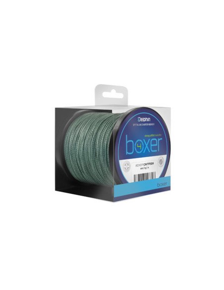 Delphin BOXER Cat 0,50mm 41,7kg 250m Grün Wels Geflochtene Hauptschnur Extra Stark-Endtackle-JJ-Fishing
