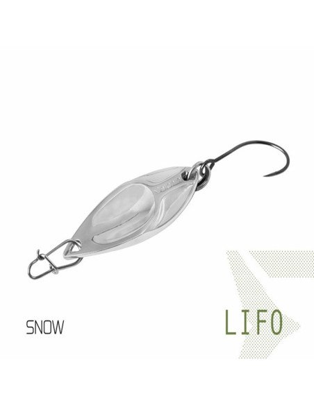 Delphin LIFO Spoon Snow 1 Stück 3,7cm 5g Hook 8 Forellen Blinker Trout Bait Spinnköder Ultra Leicht-Blinker / Spinnköder-JJ-F...
