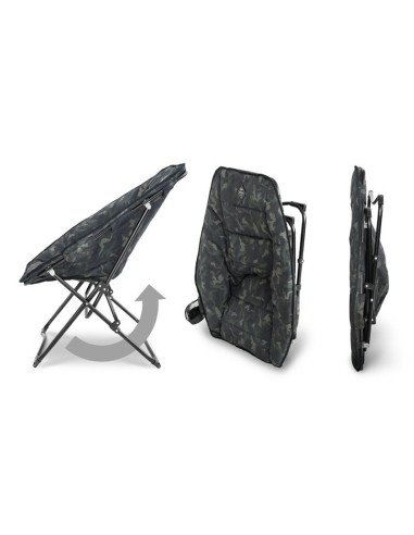 Delphin HEXIO Banx Sessel Camo Angelsessel Faltbar Carp Chair-Angelliegen & Angelstühle-JJ-Fishing