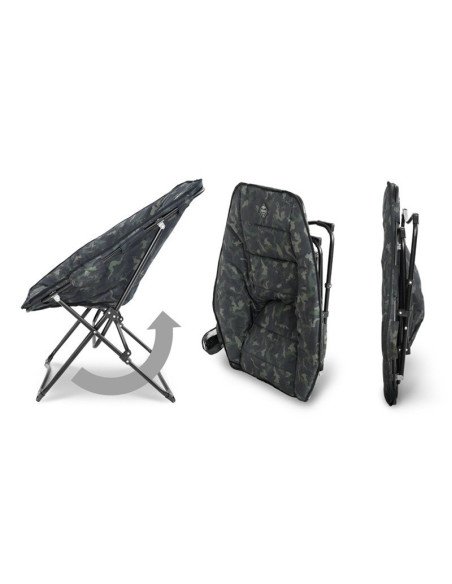Delphin HEXIO Banx Sessel Camo Angelsessel Faltbar Carp Chair-Angelliegen & Angelstühle-JJ-Fishing