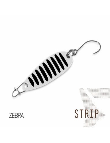 Delphin STRIP Spoon Zebra 5cm 7,5g Hook 10 Forellen Blinker Trout Bait Spinnköder Ultra Leicht-Blinker / Spinnköder-JJ-Fishing