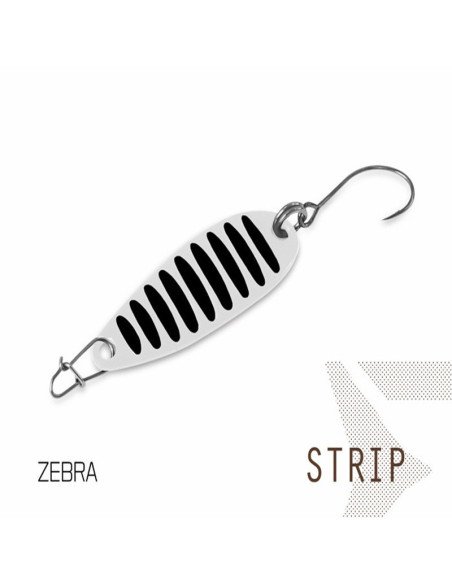 Delphin STRIP Spoon Zebra 5cm 7,5g Hook 10 Forellen Blinker Trout Bait Spinnköder Ultra Leicht-Blinker / Spinnköder-JJ-Fishing