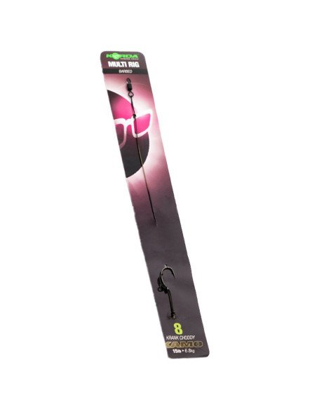 Korda Multi Rig Krank Choddy Kamo Size 8 15lb 1 Stück Angelvorfach Extra Scharfer Angelhaken-Vorfächer-JJ-Fishing