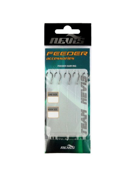 Nevis Feeder Hair Rig Größe 8 0,25mm 5 Stück Feedervorfach Karpfenrig-Vorfächer-JJ-Fishing