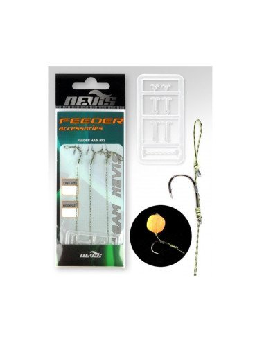 Nevis Feeder Hair Rig Größe 6 15lb 3 Stück Feedervorfach Karpfenrig-Vorfächer-JJ-Fishing