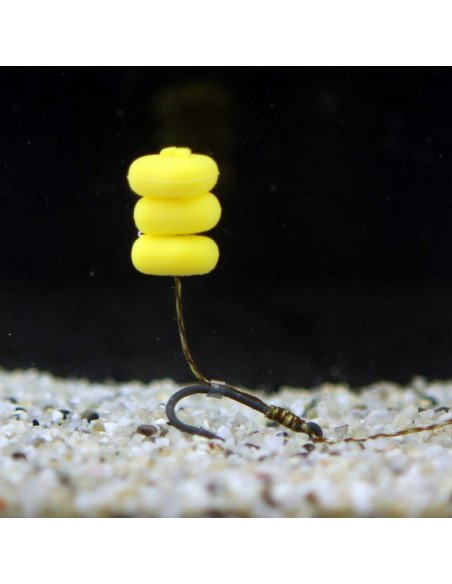 Carp Academy Basic Super Rig 2 Stück Länge 25cm 25lb Size 4 Barbed Vorfach mit Boilie Stopper-Vorfächer-JJ-Fishing