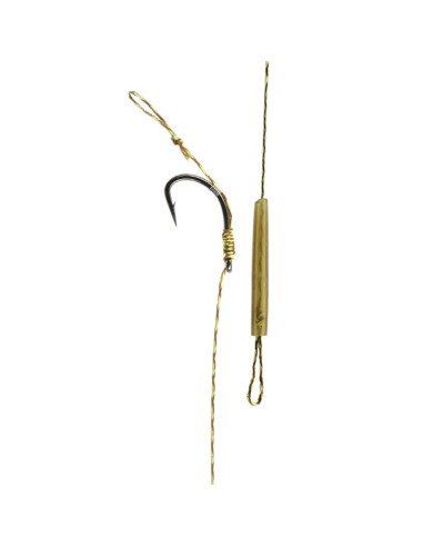 Carp Academy Basic Super Rig 2 Stück Länge 25cm 25lb Size 6 Barbed Vorfach mit Boilie Stopper-Vorfächer-JJ-Fishing