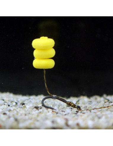 Carp Academy Basic Super Rig 2 Stück Länge 25cm 25lb Size 6 Barbed Vorfach mit Boilie Stopper-Vorfächer-JJ-Fishing