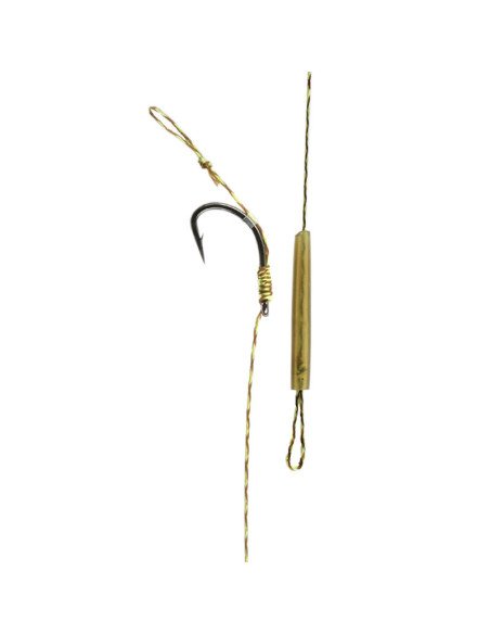 Carp Academy Basic Super Rig 2 Stück Länge 25cm 25lb Size 2 Barbed Vorfach mit Boilie Stopper-Pre-Compartments-JJ-Fishing