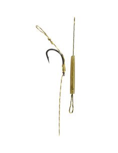 Carp Academy Basic Super Rig 2 Stück Länge 25cm 25lb Size 4 Barbed Vorfach mit Boilie Stopper-Vorfächer-JJ-Fishing